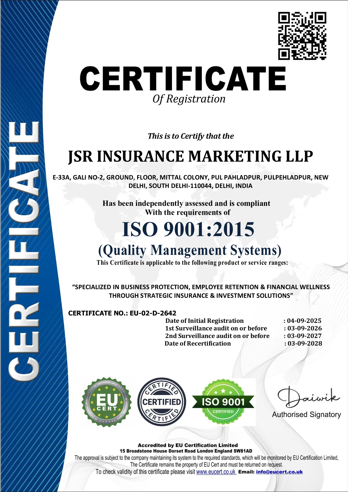 ISO Certificate